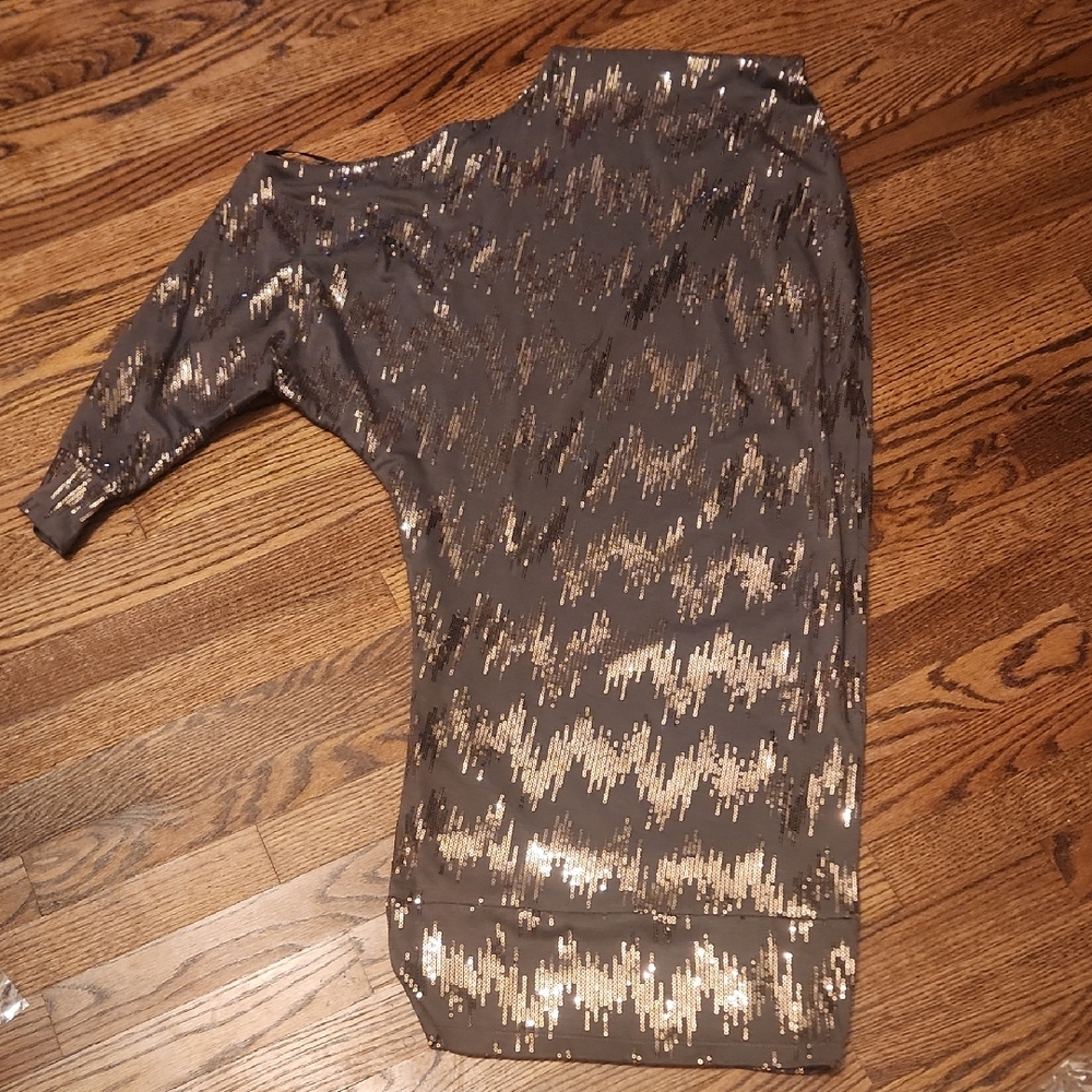 Asymmetrical Sequin Dress Sample From Runway Show